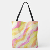 Tote Bag Motif Abstrait Ondulé Vibrant (Dos)