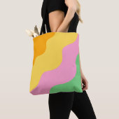 Tote Bag Motif Abstrait Pastel (De près)