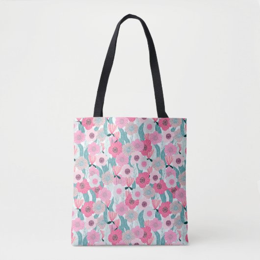 Tote Bag Motif Abstrait Pastel Pink (Devant)