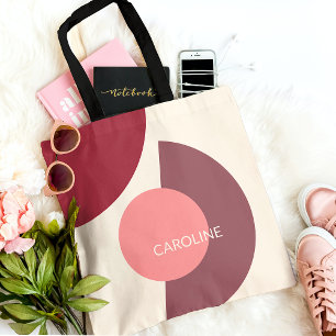 Tote Bag Motif Abstrait Personnalisé de Style Midcentury