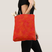 Tote Bag Motif Abstrait rouge orange (De près)