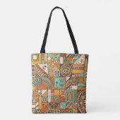 Tote Bag motif Abstrait sans couture avec éléments géométri (Dos)