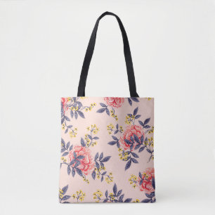 Tote Bag motif Abstrait sans faille avec feuilles vintages