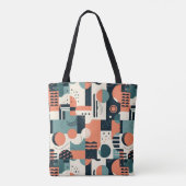 Tote Bag Motif Abstrait sans fil minimal - géométrique (1) (Dos)