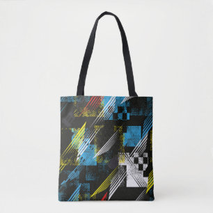 Tote Bag Motif Abstrait sans soudure. Rangeur créatif vinta