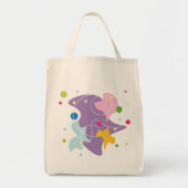 Tote Bag Motif abstrait tendance dans les couleurs violet e (Devant)