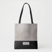 Tote Bag Motif Abstrait tendance Monogram Brown Noir (Devant)
