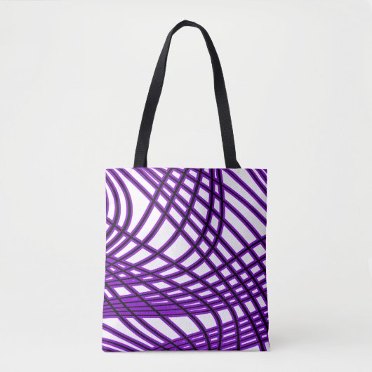 Tote Bag motif Abstrait - violet (Devant)