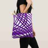 Tote Bag motif Abstrait - violet (De près)