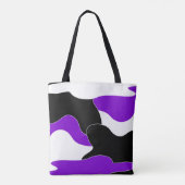 Tote Bag motif Abstrait - violet (Dos)