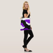Tote Bag motif Abstrait - violet (Sur le modèle)
