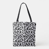 Tote Bag Motif alphabet lettres (Dos)