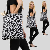 Tote Bag Motif alphabet lettres