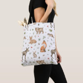 Tote Bag Motif animal de bois mou (De près)