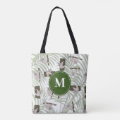 Tote Bag Motif animal mignon en forêt sauvage Monogramme (Dos)