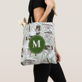 Tote Bag Motif animal mignon en forêt sauvage Monogramme (De près)