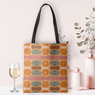 Tote Bag Motif aquarelle boho chic à monogramme