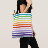 Tote Bag Motif arc-en-ciel (De près)