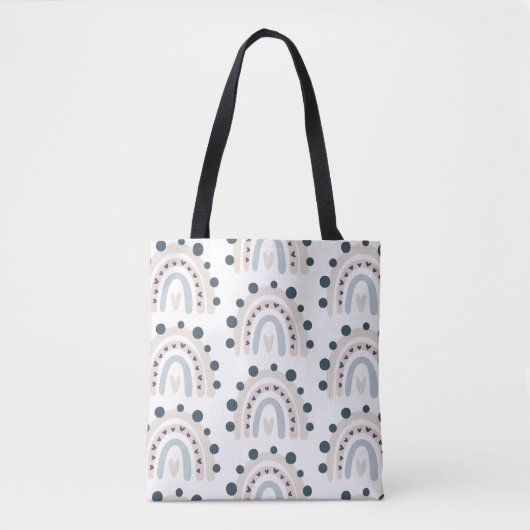 Tote Bag Motif arc-en-ciel aquarelle (Devant)