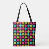 Tote Bag Motif Argyle Coloré (Dos)