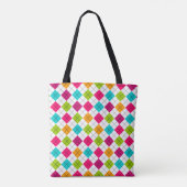 Tote Bag Motif Argyle Coloré (Dos)