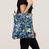 Tote Bag Motif Arrière - plan bleu Iris (De près)