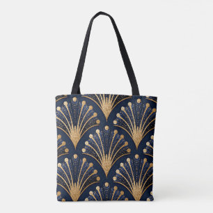 Tote Bag Motif Art Déco or