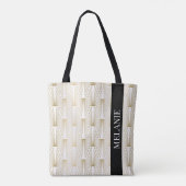 Tote Bag Motif art déco or et blanc (Dos)