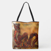 Tote Bag Motif asiatique dragon chinois (Dos)
