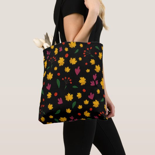 Tote Bag Motif Automne Vibes (De près)