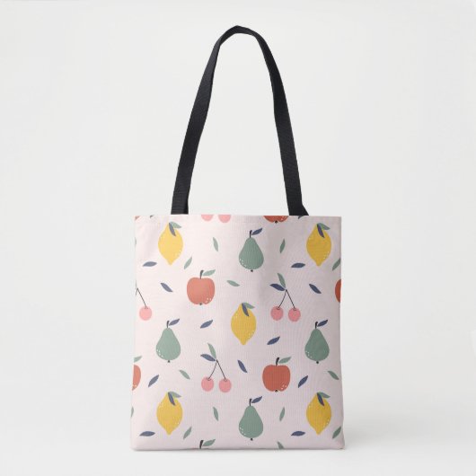 Tote Bag Motif aux fruits mignons (Devant)