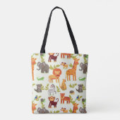 Tote Bag Motif avec des animaux de bande dessinée (Dos)