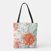 Tote Bag Motif avec des asters (Dos)