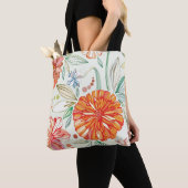 Tote Bag Motif avec des asters (De près)
