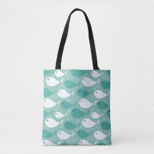 Tote Bag motif avec des poissons