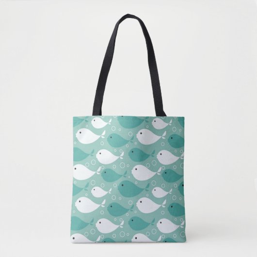 Tote Bag motif avec des poissons (Devant)