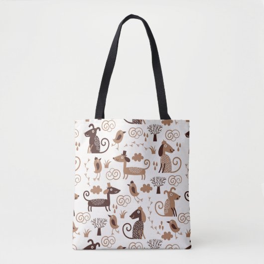 Tote Bag motif avec les chiens mignons (Devant)