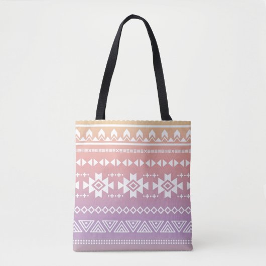 Tote Bag Motif aztèque tribal d'ombre (Devant)