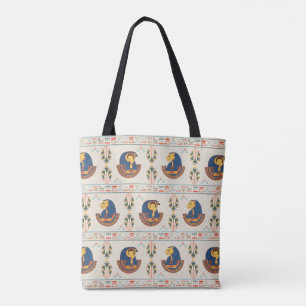 Tote Bag Motif beige ornementale en beige égyptien