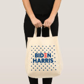 Tote Bag Motif Biden / Harris Blue Stars (Devant (produit))