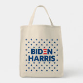 Tote Bag Motif Biden / Harris Blue Stars (Dos)