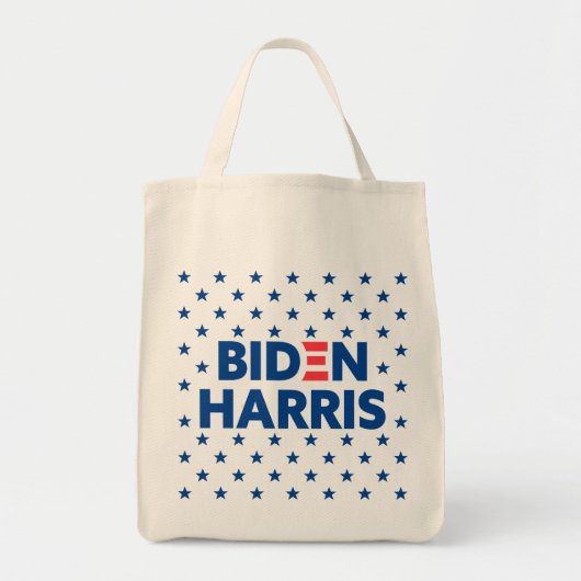 Tote Bag Motif Biden / Harris Blue Stars (Devant)