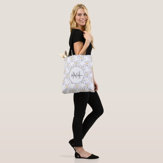 Tote Bag Motif blanc (Sur le modèle)