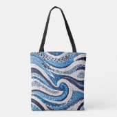 Tote Bag Motif blanc bleu 05 (Dos)