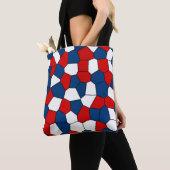 Tote Bag Motif blanc bleu rouge (De près)