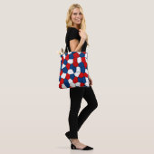 Tote Bag Motif blanc bleu rouge (Sur le modèle)