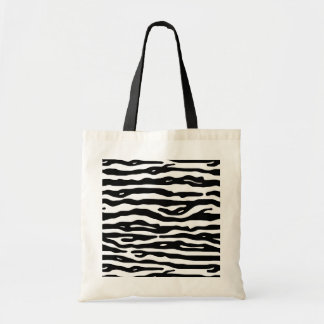Tote Bag Motif blanc de rayures de noir de poster de animal