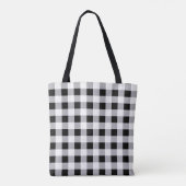 Tote Bag Motif blanc gris gris (Dos)