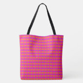 Tote Bag Motif blanc rose orange et violet (Dos)
