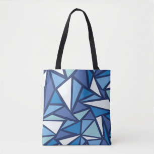 Tote Bag Motif bleu abstrait de Crsytal de glace